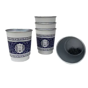 일회용 맞춤형 로고 색상 12 온스 16 온스 커피 컵 용지 로고 생분해성 슬리브 및 커피 숍 용품 뚜껑