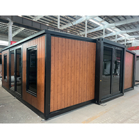 Villa préfabriquée mobile pliable et transportable, type conteneur extensible, avec terrasse, pour habitation, appartement, ou supermarché, à montage rapide
