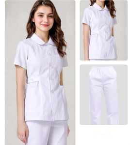 Ensemble de Blouse et <span class=keywords><strong>Pantalon</strong></span> <span class=keywords><strong>Médical</strong></span> Personnalisé à Manches Courtes pour <span class=keywords><strong>Femme</strong></span>, Idéal pour Hôpitaux, Cabinets Dentaires et Soins Infirmiers - Vente en Gros à Prix Abordable - Product Image 6