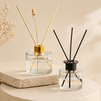Bouteille diffuseur d'aromathérapie en verre ambré avec bouchon 50ml 100ml, pour diffuseur d'ambiance et huiles essentielles, impression sérigraphique