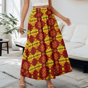 <strong>Aztec</strong> Printed Long <strong>Skirts</strong> for Women Jupes Longues Pour Femmes Maxi <strong>Skirt</strong> - Product Image 1