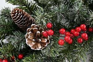 พวงมาลาประดิษฐ์ทำจากต้นสนธรรมชาติสำหรับตกแต่งในร่มเทศกาลแขวนติดผนังออกแบบได้ตามต้องการ - Product Image 3