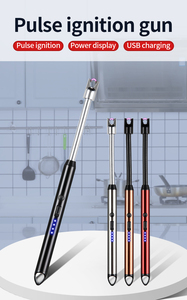 Encendedor de plasma eléctrico recargable por usb, a prueba de viento, con indicador de potencia para cocina de gas, vela para horno - Product Image 4
