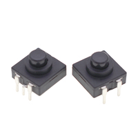 1212-215A untuk senter elektronik, 5-Pin Ultra tipis, tombol tekan grendt vertikal, sakelar On/Off ganda