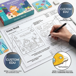 Libro Magnetico Personalizzato Mondo Marino, Gioco di Abbinamento Animali Marini Montessori, Libro Educativo per Bambini OEM - Product Image 2