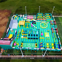 Terrain de jeux gonflable commercial extérieur personnalisé pour enfants, parcours d'obstacles gonflable, grand parc gonflable à vendre