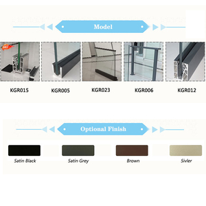 Kustom tanpa bingkai Tempered dilaminasi Aluminium Aloi <span class=keywords><strong>U</strong></span> saluran kaca sistem pagar desain Modern untuk penggunaan luar ruangan - Product Image 6