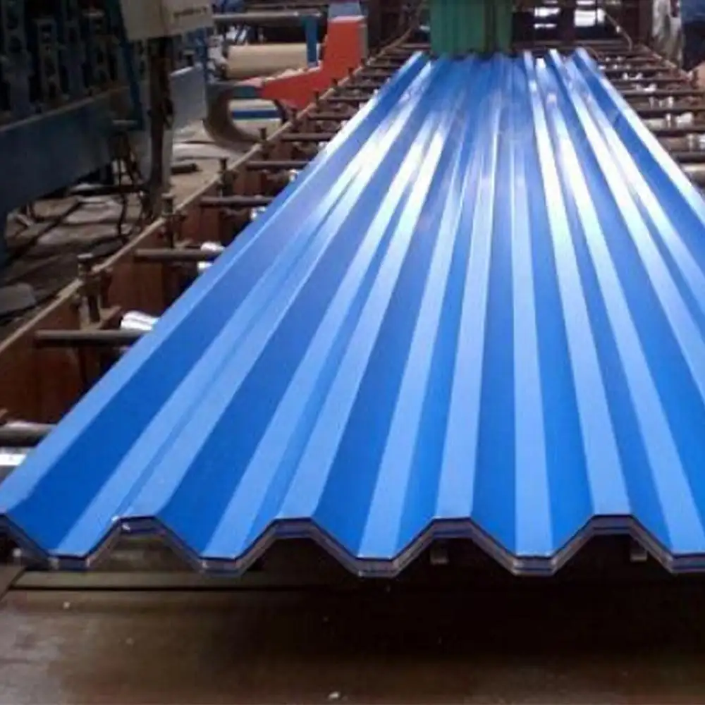 أسعار التسقيف المعدني من ألواح الفولاذ المجلفن المضلع المقاوم للحرارة عالي الجودة 0.4 0.5 مللي لوحة سقف مستعملة