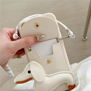 เคสโทรศัพท์ลายสุนัขดัชชุนด์น่ารัก พร้อมสายคล้องมือ วัสดุหนัง PU สำหรับสาวๆ ป้องกันได้ดีเยี่ยม - Product Image 6