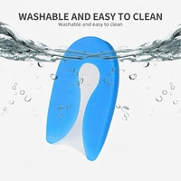 Coussinets de talon en forme de U pour fasciite plantaire, talon douloureux, épine calcanéenne et tendinite d'Achille – Coussinets de confort en gel de silicone pour les pieds