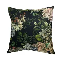 Polyester Floral Print Velvet Vải Đầy Màu Sắc 240Cm Chiều Rộng Cho Rèm Cửa Và Đệm