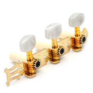 3 sur une plaque Mécaniques plaquées or Touches d'accordage Touches d'accordage pour <span class=keywords><strong>guitare</strong></span> classique avec trou unique - Product Image 5