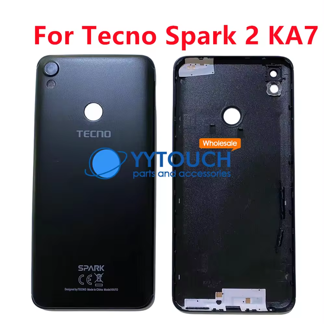 For Tecno Ka7 Battery Door Back Cover Housing Back Door for Spark 2 Ka7 Back Door for Spark 2 Battery Cover
