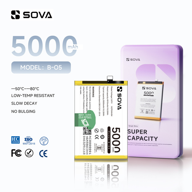 SOVA High Quality Battery for VIVO Y20 Y20i Y20s Y12s B-O5 5000mAh Rechargeable Mobile Phone Batteries