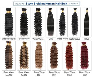 Cheveux à tresser humains pour tresses bohèmes, cheveux à tresser 12A Deep Wave, cheveux vierges brésiliens non traités, extensions de cheveux en vrac - Product Image 5
