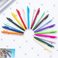 Morandi 0.5mm stylo à bille rétractable pointe de balle Vintage bureau papeterie rouge Signature stylo Macaron presse stylo à bille en plastique