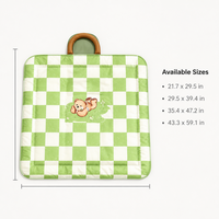 Coussin pour animaux de compagnie en tissu Oxford imperméable, pliable, léger, portable, à motif à carreaux, toutes saisons