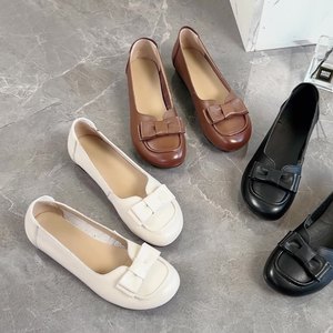 Moda mocassini piatti tacco basso scarpe per le donne eleganti scarpe da donna in vera pelle femminile Casual balletto danza madre sandali - Product Image 2