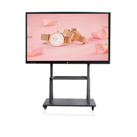 Tableau interactif intelligent CHAOFU pour intérieur 110 65 55 75 86 98 pouces 4800W 4k178 ° Caméra AIO avec fonction IA pour réunions à distance, salons professionnels et écoles