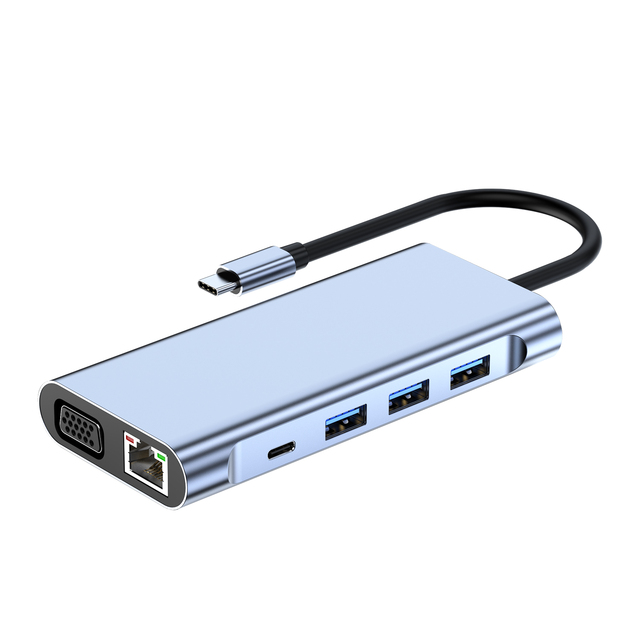Type C HUB Multi-function Adaptor 10 in 1 USB C Hub Docking Station for Pro USB 3.0 Splitter Computer Accessories