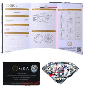 Gema Suelta de Alta Calidad, Moissanita Redonda Creada en Laboratorio, Color DEF, VVS1, 1ct, 6.5mm, con Efecto de Color/Brillo - Product Image 3