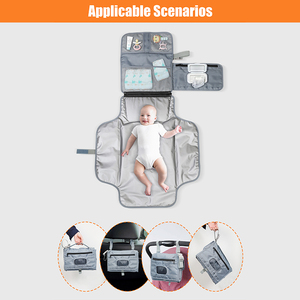 กระเป๋าใส่ผ้าอ้อมเด็กอเนกประสงค์ ผลิตจากผ้า Oxford พกพาสะดวก พร้อมแผ่นรองเปลี่ยนผ้าอ้อม เหมาะสำหรับแขวนรถเข็นเด็ก สามารถปรับแต่งโลโก้ได้ - Product Image 2