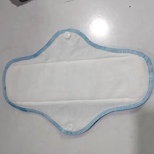 4 unids/set de almohadillas menstruales reutilizables de algodón puro, almohadillas sanitarias lavables económicas de flujo ligero y pesado para mujer - Product Image 3