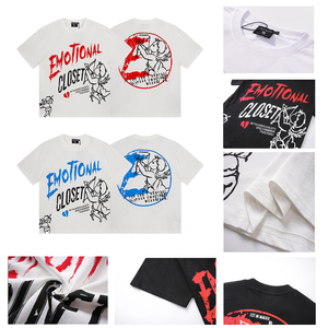 Camisetas de Hombre al por Mayor de Alta Calidad, 100% Algodón, Diseño Gráfico Streetwear, Camisetas Oversize para Hombre - Product Image 1