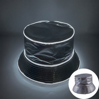 Cappello Luminoso LED Reversibile con Bordo Illuminato, per Feste, Disco, Glitter Argento e Oro