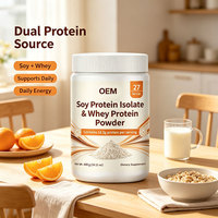 Protéine de lactosérum de soja isolée en poudre 400g, 27 portions, 12,3g de protéines par portion, complément alimentaire naturel sans gluten pour adultes OEM