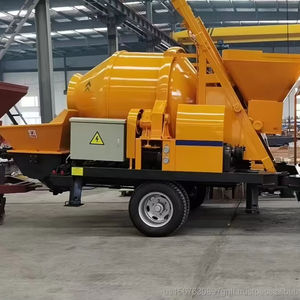 Machine de pompage Pompe de remorque à béton diesel Petite bétonnière avec pompe - Product Image 6