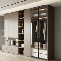 Armoire de chambre à coucher avec tiroirs, grande capacité, autoportante, dernières conceptions pour ensemble de chambre d'hôtel en bois