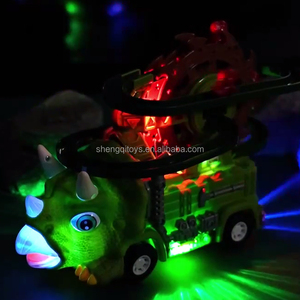 Juego de Pista de Carreras de Dinosaurios LK Toys, Pista de Carreras de Dinosaurios con Tobogán de Aventura, Juguete con Escaleras para Escalar, Luces y Música para Niños Pequeños - Product Image 3