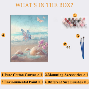 Kits de peinture par numéros pour adultes, <span class=keywords><strong>paysage</strong></span> européen, animal, papillon sur la plage, art DIY avec 24 couleurs pour l'<span class=keywords><strong>automne</strong></span>, cadeaux faits à la main - Product Image 3