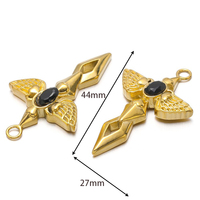 Pendentif Croix Ailée en Acier Inoxydable, 5 Pièces Assorties, Durable, pour Fabrication de Bijoux DIY (Colliers, Bracelets, Porte-clés), Idéal Cadeau