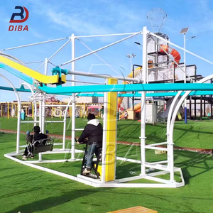 Juegos para niños Zip Line interior Parque de atracciones Montaña rusa Trampolín Sin alimentación Zip Line Montaña rusa - Product Image 4