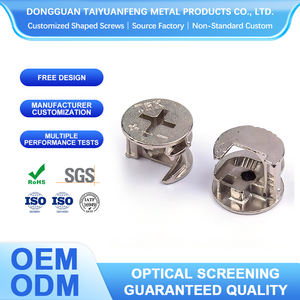 कस्टम जस्ता मिश्र धातु निकल प्लेटिंग मिनी फिक्स फर्नीचर कैबिनेट के लिए स्क्रू कैम लॉक ईसेंट्रिक कैमरा - Product Image 2