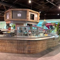 Comptoir de réception moderne en bois massif pour centre commercial et hôtel, personnalisable, réglable, OEM/ODM disponible, usage commercial et bureautique