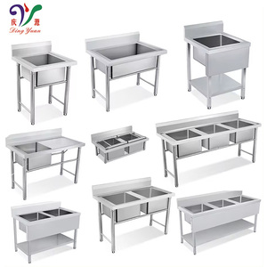 Fregadero <span class=keywords><strong>de</strong></span> Cocina <span class=keywords><strong>de</strong></span> Acero Inoxidable <span class=keywords><strong>con</strong></span> Tres Tazones y <span class=keywords><strong>Patas</strong></span>, Diseño Nuevo para Restaurantes, Hoteles y Cocinas Comerciales - Product Image 3