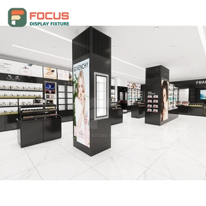 Estante de Exhibición de Acero Inoxidable Cepillado para Interiores de Tiendas Profesionales, Proveedor ODM, Mueble de Exhibición para Cosméticos - Product Image 1