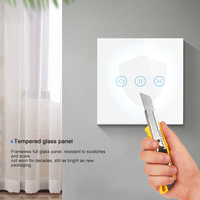 Interruptor Inteligente para Cortinas LangYeao Tuya WiFi EU UK de 1800W, Compatible con Alexa y Google Home, Control por Temporizador para Persianas Enrollables