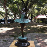 Ornement rétro, sculpture de danseuse de ballet en bronze coulé sur mesure, statue en bronze