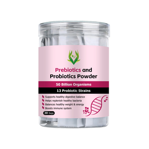 Prebióticos y probióticos en polvo de grado alimenticio, mezcla de probióticos exclusivos ricos en UFC, salud digestiva, control de peso - Product Image 1