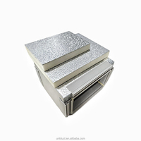 Panneau de conduit PIR ignifuge, panneau de conduit d'air pré-isolé en polyisocyanurate, Alu. Conduits de ventilation en mousse PID pour hôtel