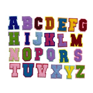 Gran oferta, 55mm, hierro en sellado térmico, bordado 3D, parche de letras de chenilla, accesorio de ropa DIY, toalla bordada, alfabeto inglés - Product Image 1