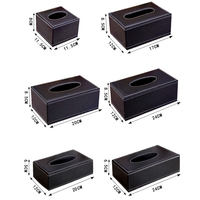 Boîte à mouchoirs en cuir de luxe pour voiture, style nordique cubique, impression de logo personnalisable, rangement facile pour CD, pour la maison, le bureau, l'hôtel, la salle de bain
