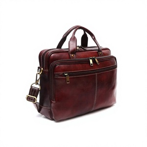 Sac à bandoulière pour ordinateur portable en cuir de vache, de veau et de mouton, fabriqué à la main, moderne, élégant et écologique, grande capacité, de la marque B S International - Product Image 2