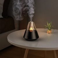 Diffuseur d'arômes à flamme de bougie avec télécommande, humidificateur d'air ultrasonique USB de bureau, diffuseur de parfum d'aromathérapie pour la pièce