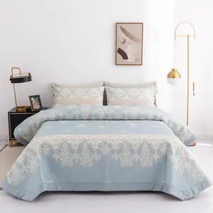 Aoyatex mùa xuân Paisley in sợi nhỏ Duvet bedding tấm Quilt Set