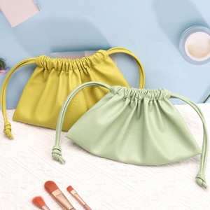 Custom Emboss Printing Waterproof Pu Leather Makeup <b>Drawstring</b> Bag Gift Travel Packaging Dust Cosmetic <b>Pouch</b> - Product Image 1